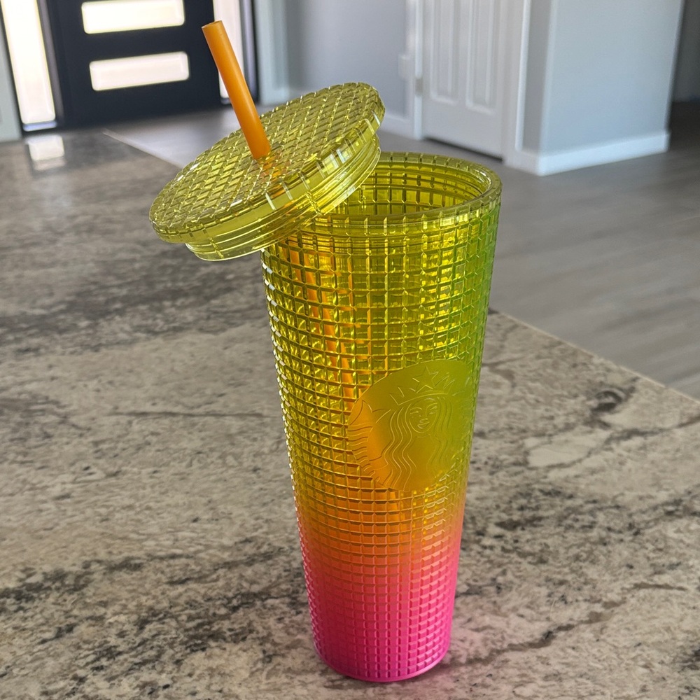 Starbucks Yellow and Pink Gradient Tumbler